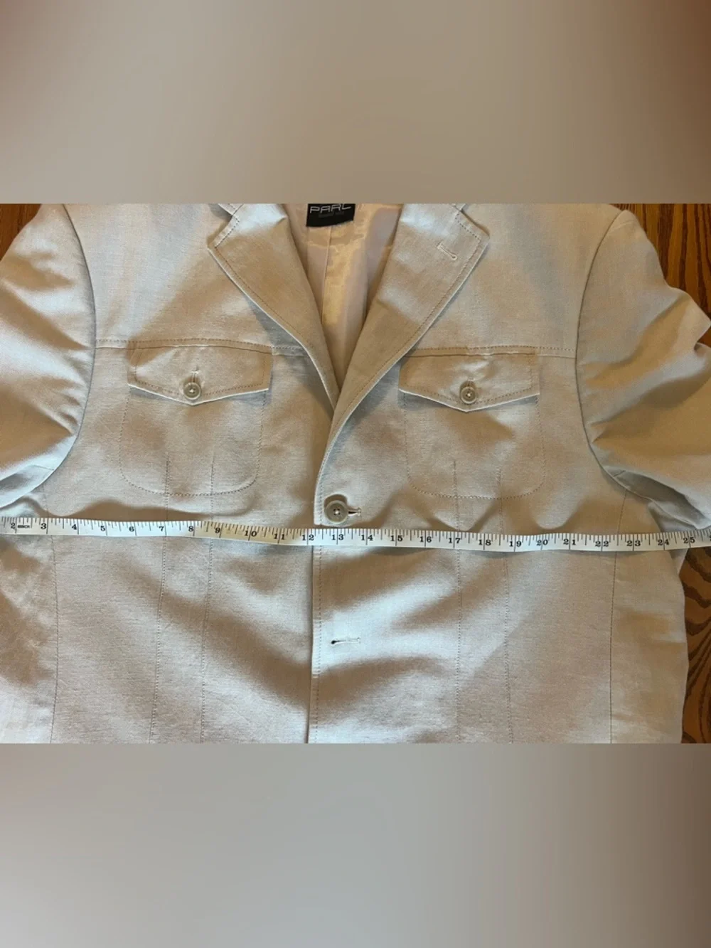 Parc81 Men's Light Tan Safari Jacket- Size XL